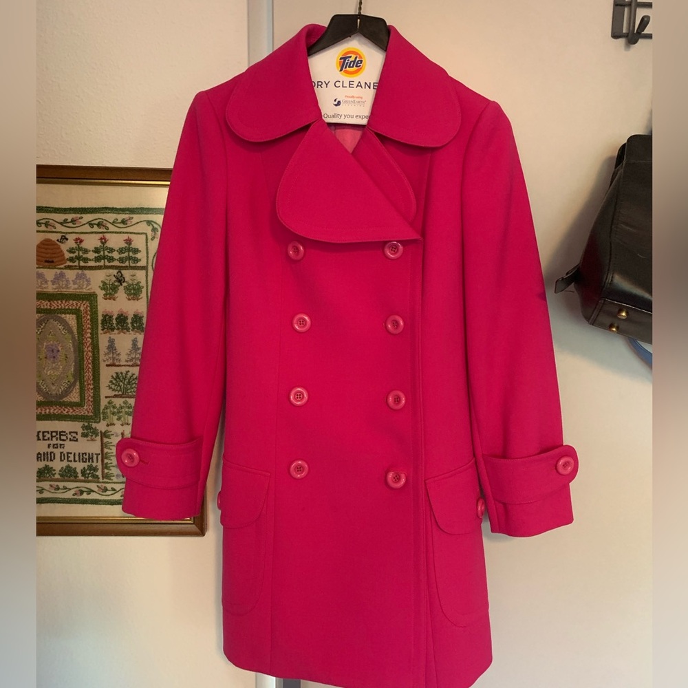 Michael Kors Collection Pink Wool Coat